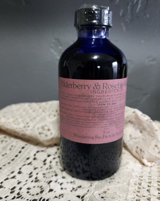Elderberry and Rosehip Fire Cider